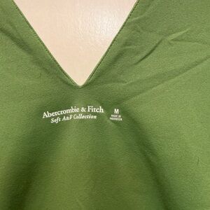 Abercrombie & Fitch Olive V-Neck Bodysuit
